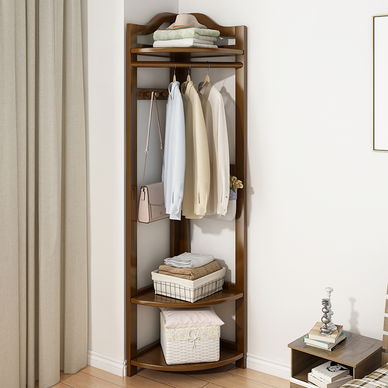 Corner Clothes Hat Rack Floor Simple Hanger Bedroom Multifunction Shelve Containing Home Province Space Hang Clothes Rack