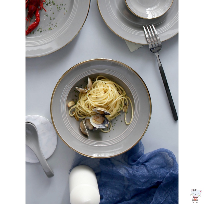 Utsuwa Nordic light key-2 luxury household contracted ceramic plate straw hat dish food dish soup plate pasta dish disk plate