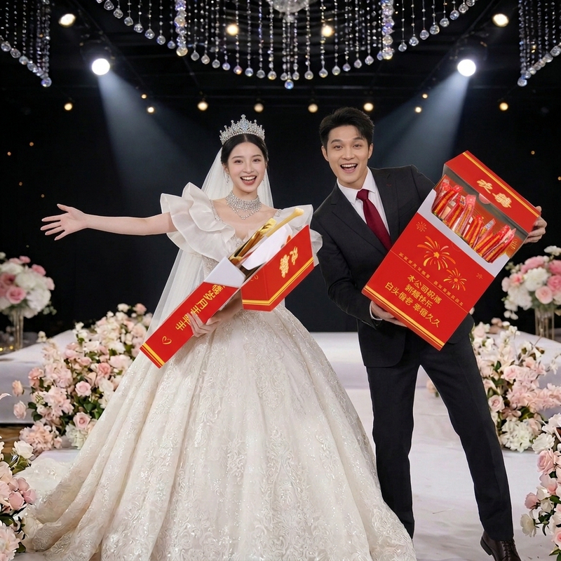 Wedding Game Props, Chinese Spicy Strips, Creative Wedding Interactive Photo-Taking, Wedding Exit, Small Gift Distribution