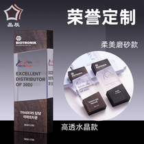 Trophy customization K9 crystal trophy medals customized creative authorization card honors awards high-end splicing Trophy