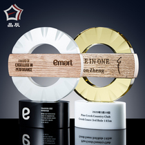 Trophy customization K9 crystal trophy basketball badminton Golf Competition Award single sports award customization