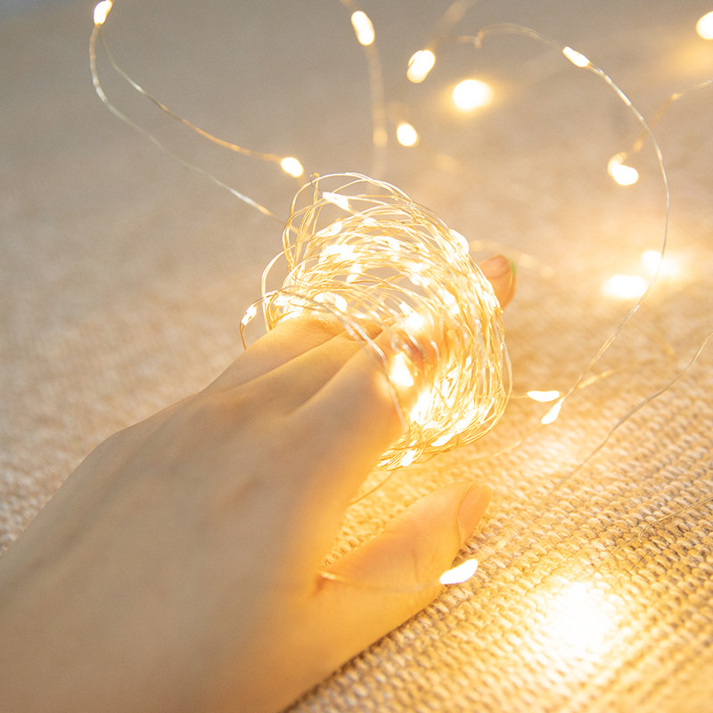 led copper wire lights small colored lights flashing lights string full of gypsophila gift box decoration firefly mini star lights