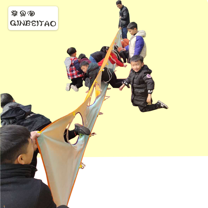 Outdoor Play Event Props Feel Integrated Training Equipment Kindergarten Centipede Drill Hole Children Body Intelligent Jump Plaid