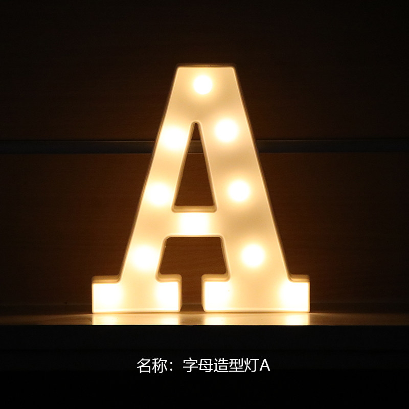 Alphanumeric diy decorative lamp proposal props romantic surprise scene creative birthday name proposal object lamp