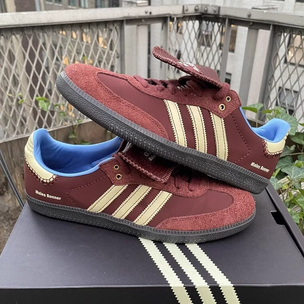 Объединенные кроссовки Samba Wales Bonner x adidas для мужчин и женщин с длинным язычком, ретро, 2023 новый