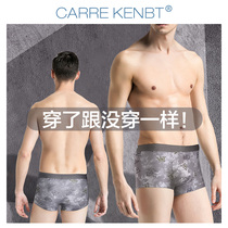 Mens Underwear Ice Silk Summer Unscented Prunes Thin Breathable Quadrant Shorts Head CK010