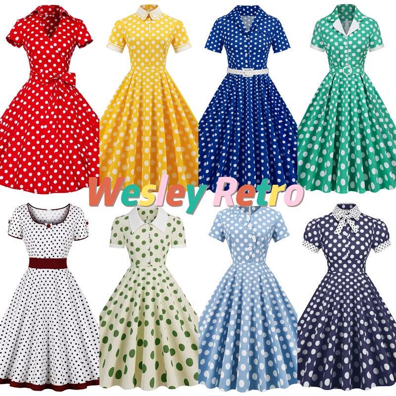 Hepburn-Style Vintage Party Dress with a Slimming Effect, Youthful Vibe, Hong Kong Style, Niche Polka Dot Design, Suitable for Annual Meetings and Dance Performances Hepburn-Style Vintage Party Dress with a Slimming Effect, Youthful Vibe, Hong Kong Style, Niche Polka Dot Design, Suitable for Annual Meetings and Dance Performances