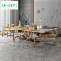 Solid Wood tea table and chair combination new Chinese style simple modern tea table office tea table tea table home log tea table