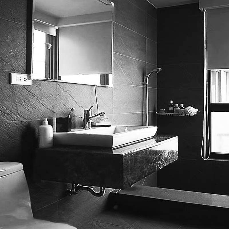 Board rock tile Tile Living Room Floor Tiles 600x1200 Black Full Porcelain Cement Tile Imitation Ancient Brick Drinking Shop Floor Brick Big Board