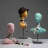 Бархатный манекен головы, аксессуар подходит для мужчин и женщин, шарф, парик-шапка, стенд