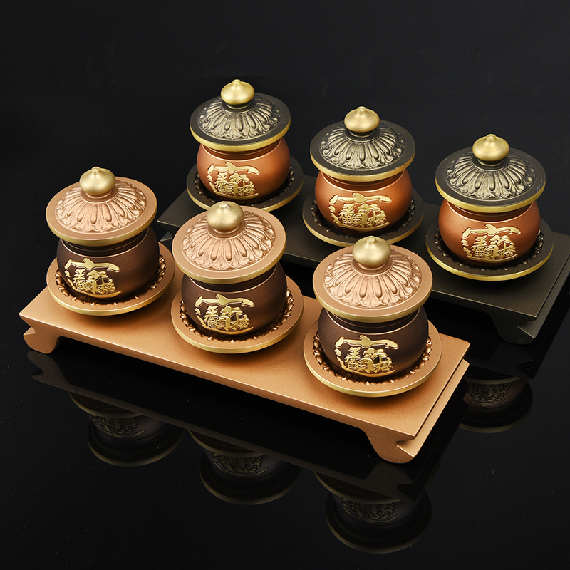 For water glasses Home pure copper Three Lianlian cups A set of Buddha front swinging pieces for the Buddha Buddha Property God Worship Goods Holy Water Cup-Taobao