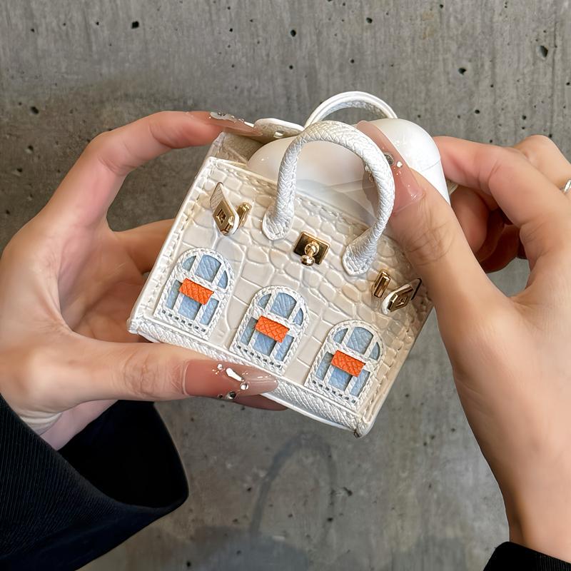 Bag Charm H Brand Crocodile Pattern Earphone Case Suitable for Apple AirPods Pro Second Generation Wireless Bluetooth Earphone Protective Cover New Pendant AirPods 3 Creative Trendy Brand Internet Celebrity Female Case Bag Charm H Brand Crocodile Pattern Earphone Case Suitable for Apple AirPods Pro Second Generation Wireless Bluetooth Earphone Protective Cover New Pendant AirPods 3 Creative Trendy Brand Internet Celebrity Female Case