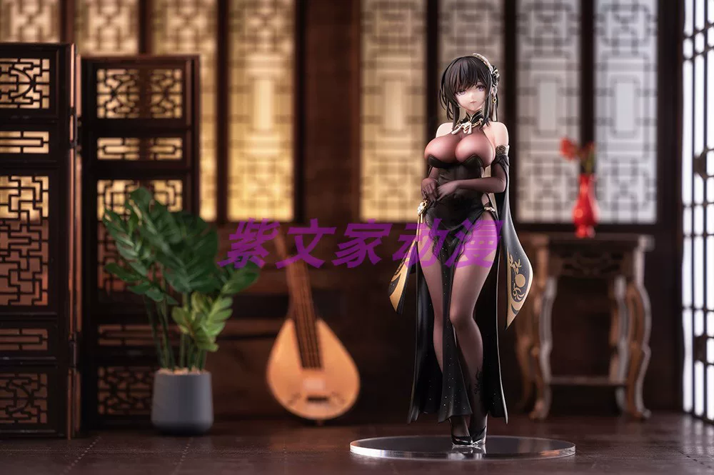 Синяя форма Zhenhai COSPLAY с элементами Хана, чонсам, чонсам, странный китайский дворец, чёрное шёлковое