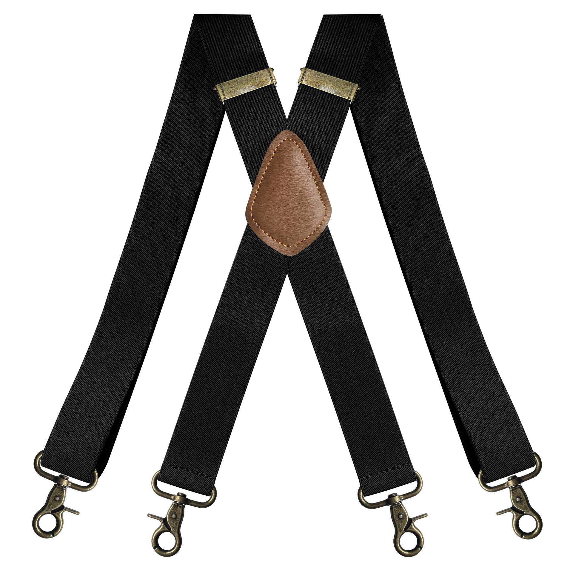 Cross-border supply adult men's four-clip straps adjustable X-shaped unisex bronze ear hook buckle straps