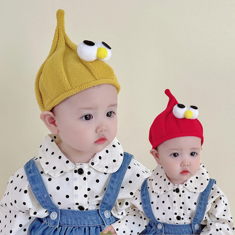 Baby hat autumn winter Korean version of boys and girls knitted hat cute super cute watermelon hat warm baby beanie hat tide