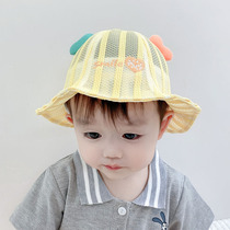 Baby summer sun hat mesh breathable fisherman hat childrens travel cute super cute Korean version of love baby hat