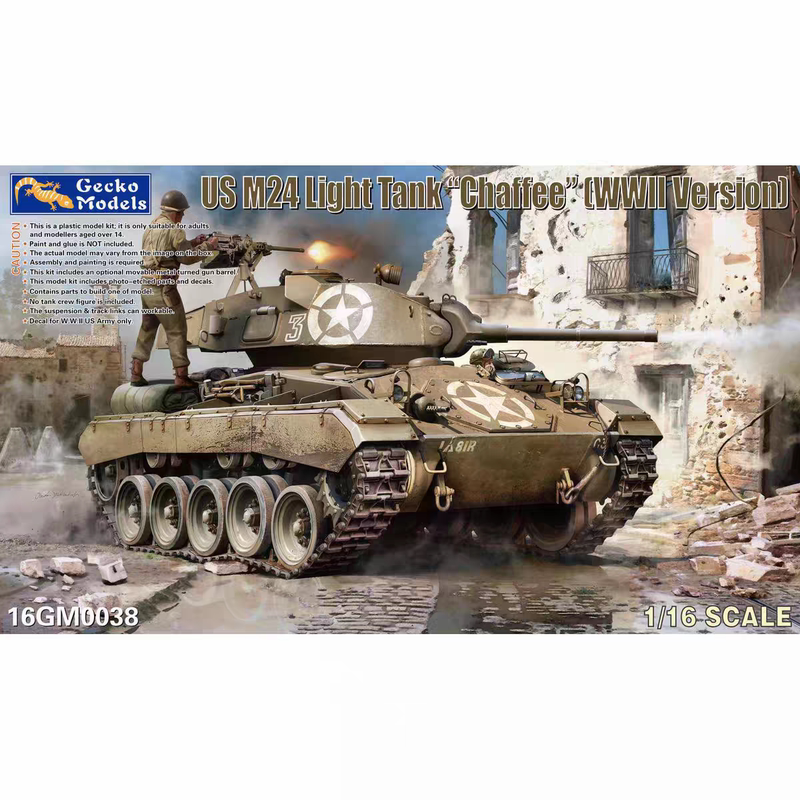 Gecko 16Gm0038 1/16 World War Ii Us Army M24 Shafei Light Tank Assembly Model