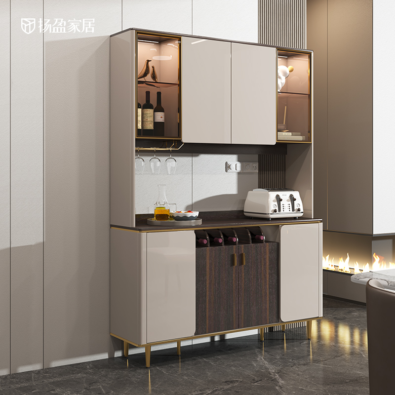 (special price clear cabin) Serie light and luxurious dining side cabinet integrated by wall High cabinet living room lockers modern minimalist wine cabinet-Taobao
