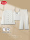 Pajamas with Breast Pads for Women, Spring and Autumn, Ice Silk 2026 New Style, Long-Sleeved Suspenders, Sweet and Pure Style, Home Wear Three-Piece Set