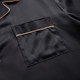 Palando Men's Summer Ice Silk Thin Long-Sleeved Mid-Length Pajamas Bathrobe Spring and Autumn Imitation Silk Three-Piece Set