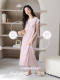 Summer Modal Cotton Nightgown with Built-In Chest Pads for Women, Cool Sleeveless Vest Dress, Anti-Exposure Long Home Dress