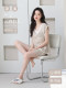 Pajamas for women summer modal cotton solid color simple waistcoat vest shorts fake two-piece home clothes with chest pads