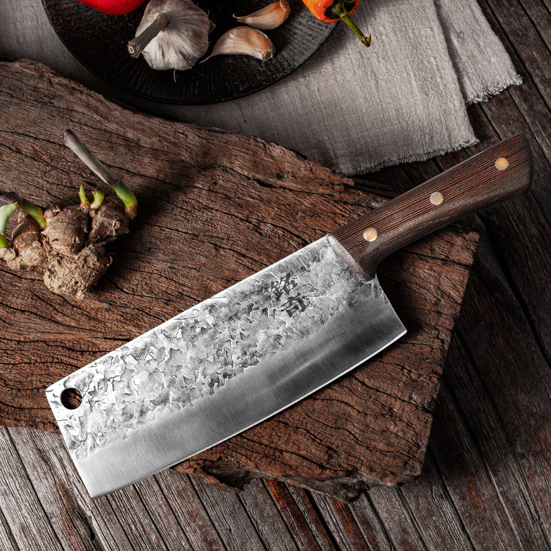 Hand-forged small slicing kitchen knife household shredded meat dishes traditional Qingqi ladies labor-saving stainless steel sharp Longquan