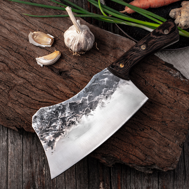 Longquan forged bone-cutting kitchen knife bone-cutting hammer pattern kitchen knife household appliance kitchen kitchen knife chef special stainless steel