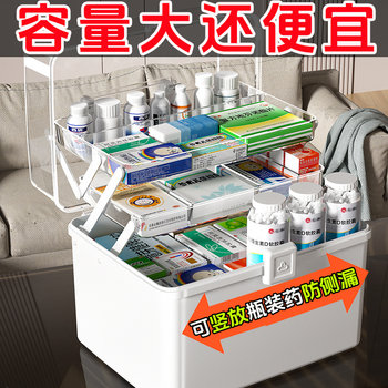 Large-capacity home-mounted first aid box