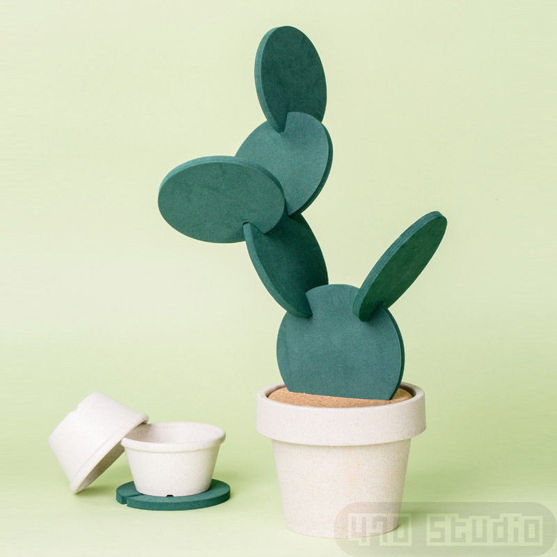 Factory Creative DIY Cactus Cup Cup Cup anti - slip insulation tea mat home to accommodate desktop multi - functional parts
