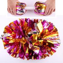 Large cheerleading flower ball handle flower double-headed flower ball square dance hand flower cheerleading ball cheerleading flower ball customization