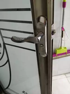 Stainless steel 304 cosmetic room door lock keyless toilet toilet aluminum alloy concave slope inner Fox door lock