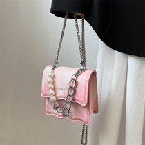 Bag Packs Women Summer 2022 New This Year Pop Texture Small Crowdsourced Unique Design Mini Chain Slanted Satchel