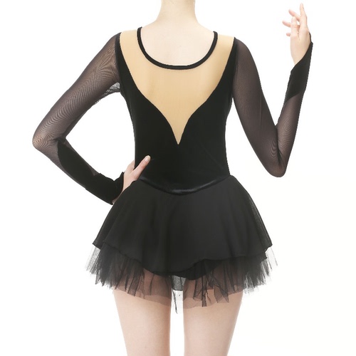 custom size figure skating dress for girls women Customized figure skating show dress girls skating suit children adult competition examination skirt black swan series