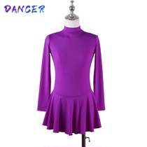 Figure skating suit for custom girls adult competition test dress pure color of Jinn