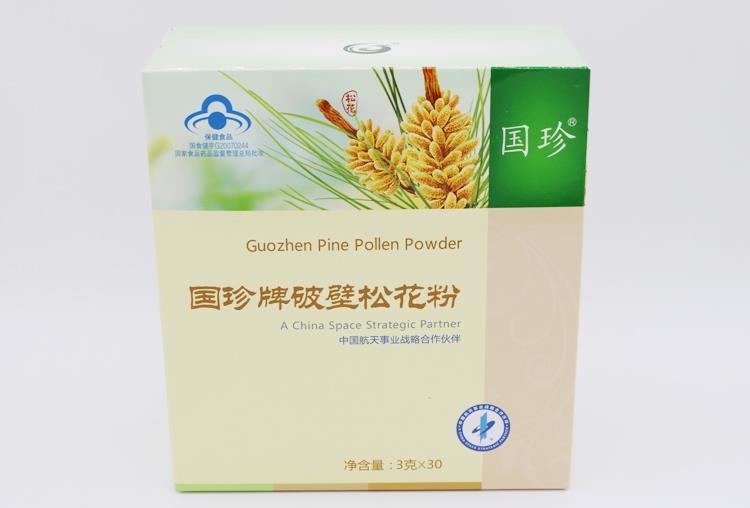 Guozhen brand broken wall pine pollen 3g bags*30 bags counter straight hair Guozhen pine pollen 