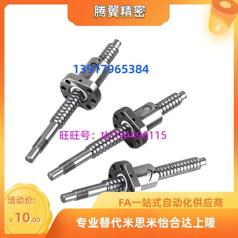 Precision ball screw shaft diameter 15 standard screw cap C-BSS1505-150 C-BSS1520-300