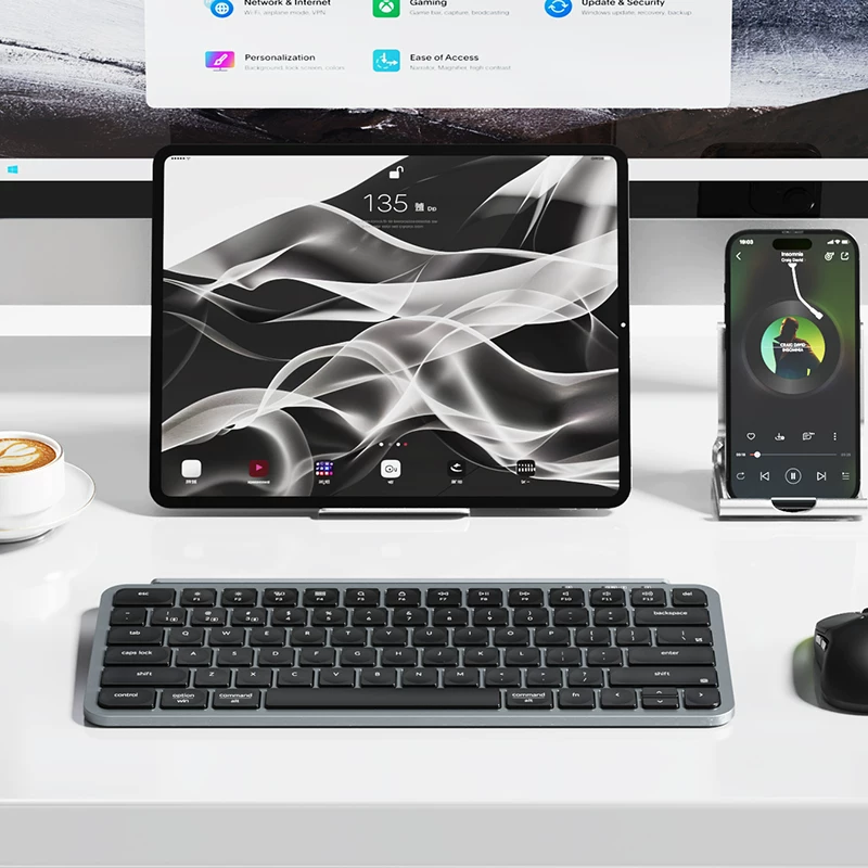 Беспроводная линейка Keychron B1Pro, три режима, совместимая Apple 𬞟фрукты Mac Android ноутбук планшет клавиатура 2.4G ультратонкая офис