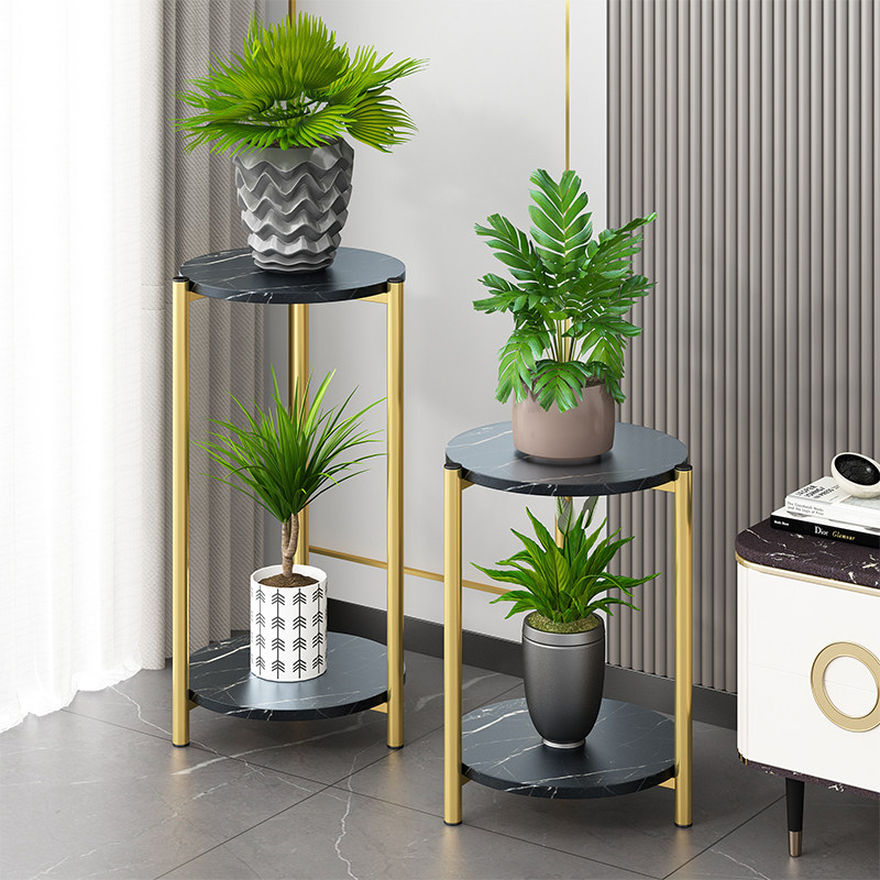 Balcony plants placed a living room shaped flower rack placing green plant flower study roof bearing light luxury