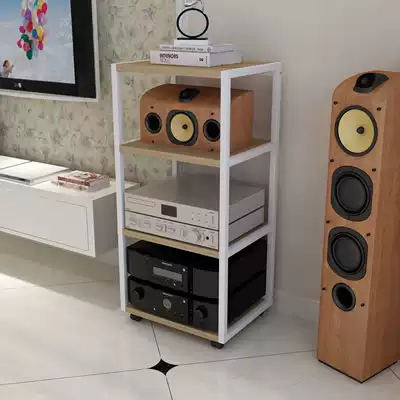 Professional CD cabinet solid wood audio equipment power amplifier shelf cabinet iron machine shelf support customization