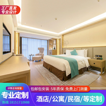 Furniture bed with full custom room master bedroom TV table cabinet with plate soft bag hotel minimal design