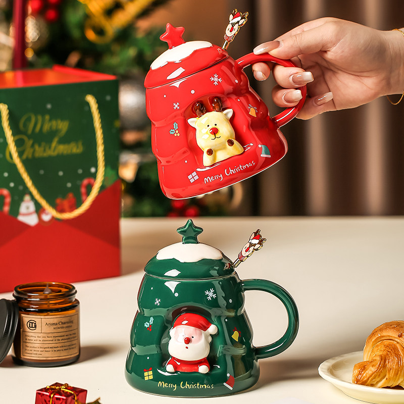 2025 новый керамика Рождество кружка спокойствие ночь подарок женщина Рожать дочь друг компания персонал подарок чашки