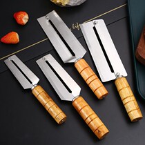 Stainless steel wood cane knife large pineapple knife sharp long handle thickening multi-use melon fruit cutting knife cutter