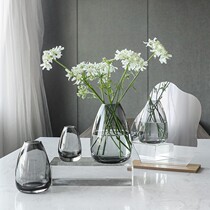Simple wind Xiao fresh glass vase wholesale combines Nordic wind in wind furniture decoration with flower art