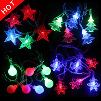 Christmas decorations decoration LED snowflake light string Christmas Tree pendant lights Five-pointed star star dragon ball light string