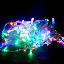 Christmas decorations LED light string color warm yellow and white 10-meter light string snowflake Christmas Tree decoration scene arrangement