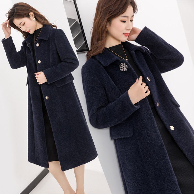 Gold Mink Suede Jacket Woman Medium Long Version 2020 New Pop Temperament Foreign Pie Age, Heavy Coat Winter Thicken