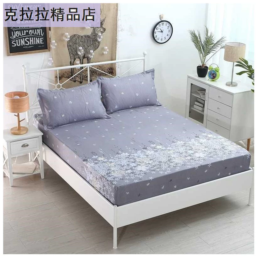 Phong cách mới ga trải giường cotton trải giường thoải mái và đơn giản Bìa bảo vệ một mảnh mô hình hoạt hình khăn phủ bụi cotton thẻ chống trượt giường - Trang bị Covers