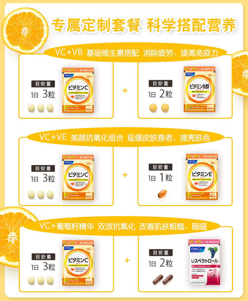 日本 FANCL 芳珂 天然维生素C片 90粒 图3