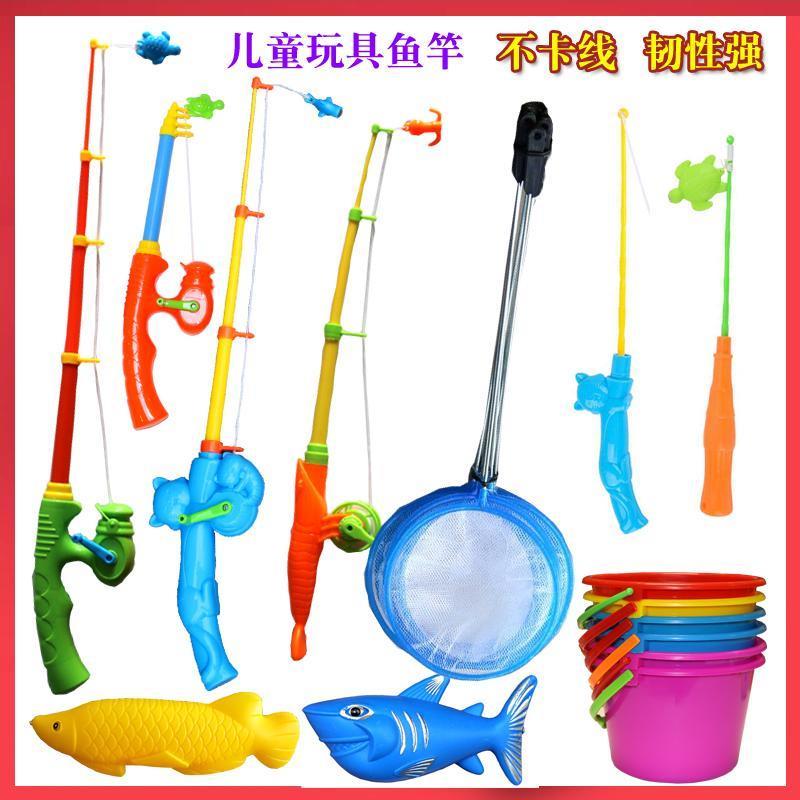 Fishing toy small magnet small cat fishing acting baby pole-Taobao